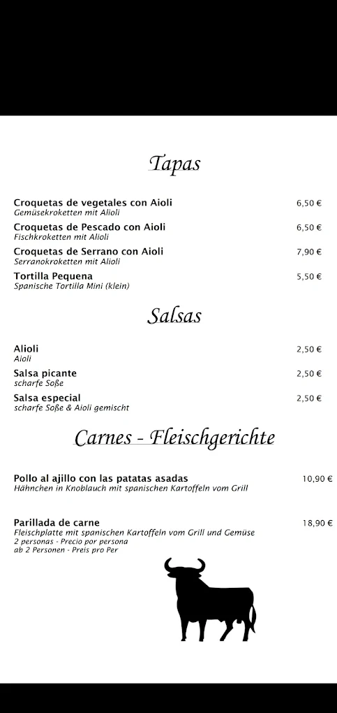Restaurant Taberna Granada Galicia menu 2
